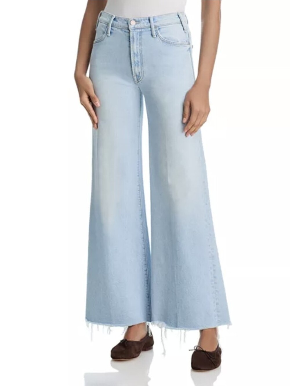 NWT Madewell Hustler Roller Skimp Fray Bring The Cooler Wash Blue Jeans Sz 25